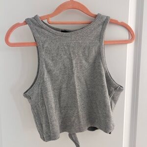 Forever 21 Gray Ribbed Crop Top